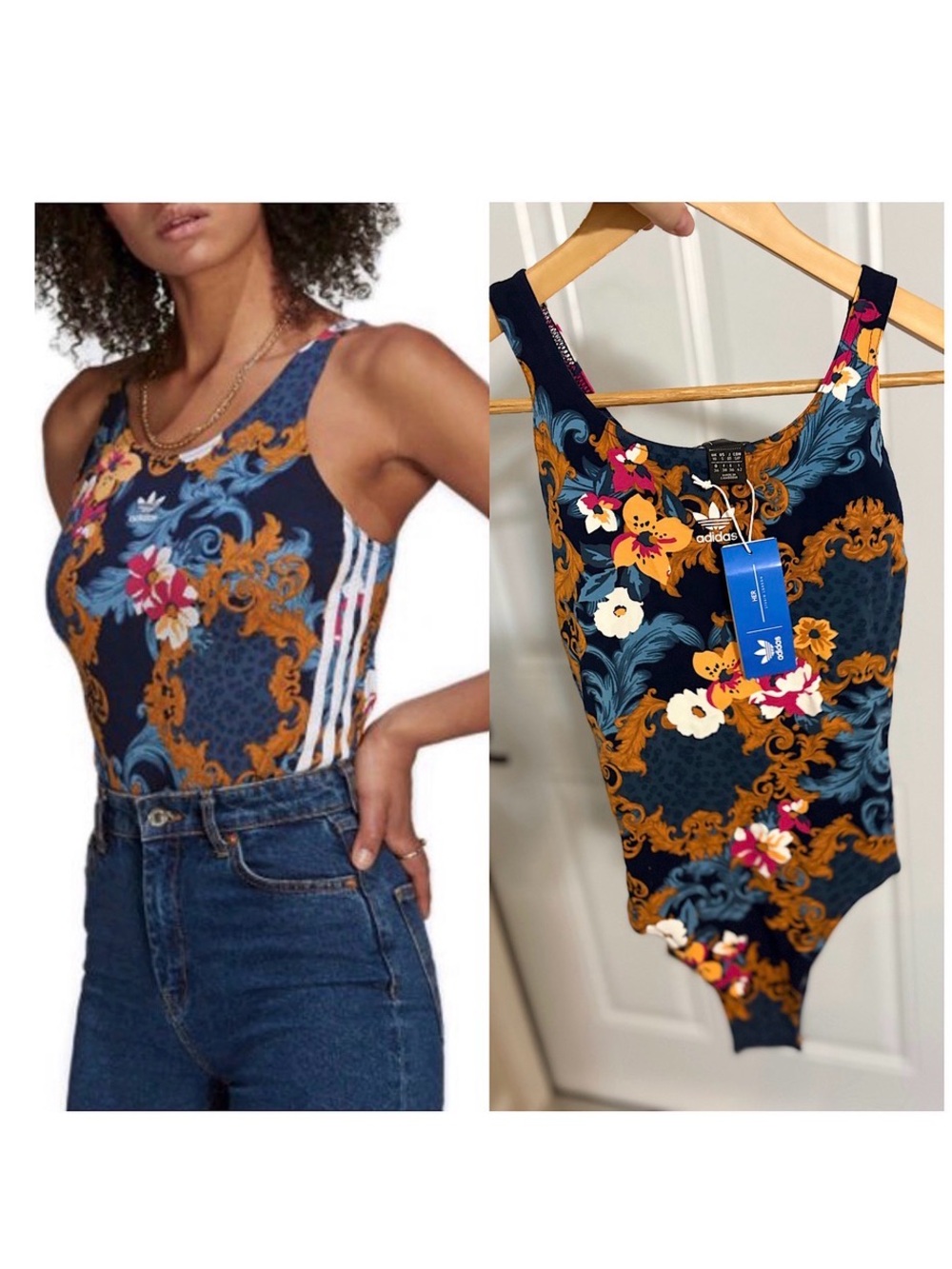 Adidas HER New Floral Print Bodysuit